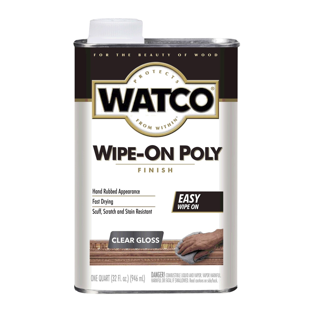 Watco Wipe-On Polyurethane, 32 Oz, Clear Gloss, Pack Of 6 Cans MPN:68041