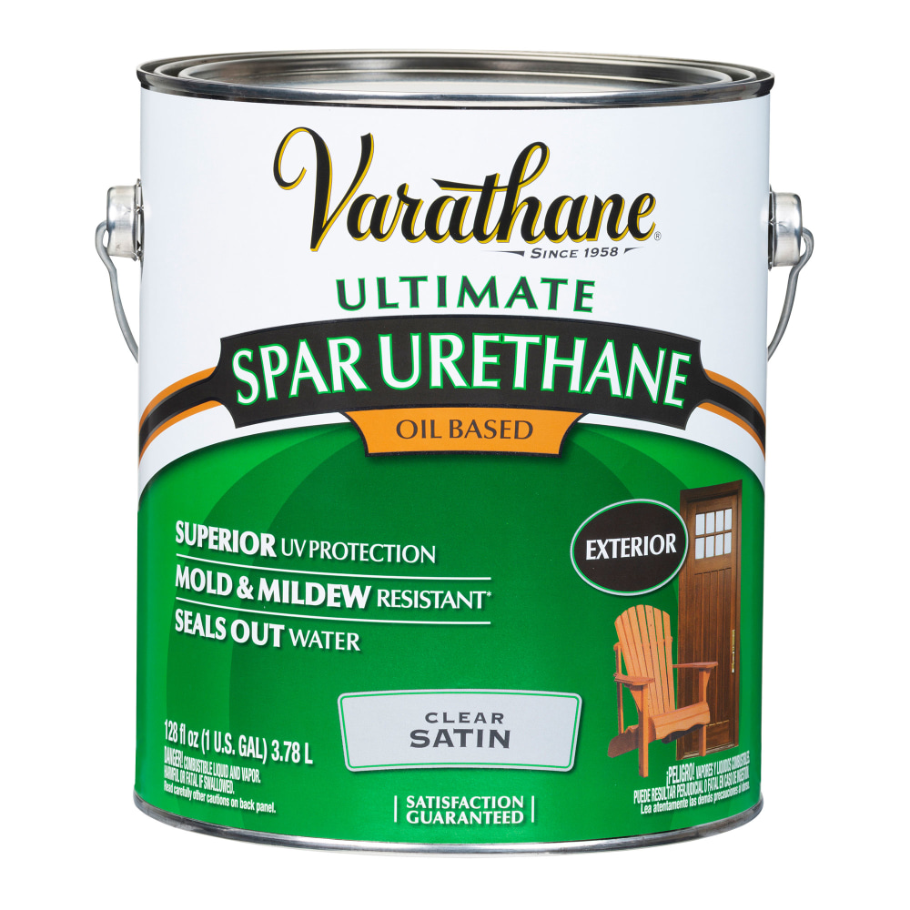 Varathane Ultimate Oil-Based Spar Urethane, 1 Gallon, Clear Satin, Pack Of 2 Cans MPN:9331