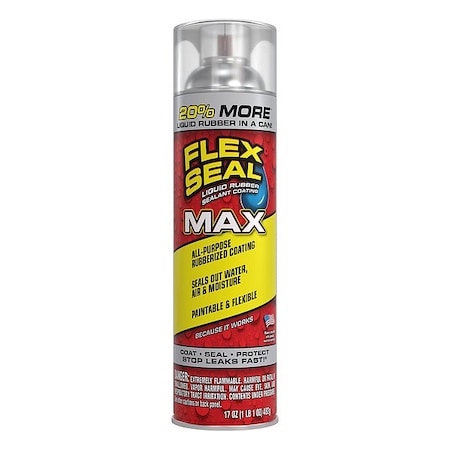 Flex Seal MAX, 17 oz Spray, Clear MPN:FSMAXCLR24