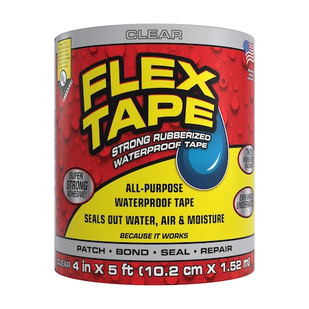 Rubberized Tape, Clear, 4