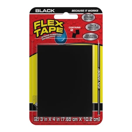 Flex Tape, 2 cu ft, Rubber Base, Black, PK2 MPN:TFSBLKMINI