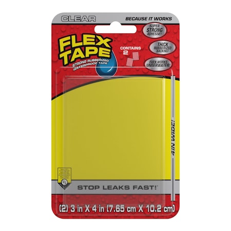 Flex Tape, 2 cu ft, Rubber Base, Clear, PK2 MPN:TFSCLRMINI