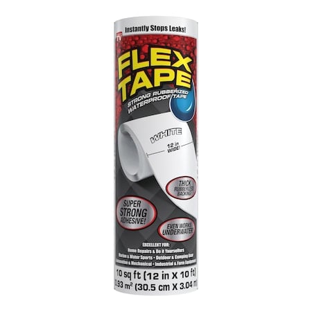 Flex Tape, 10 cu ft, Rubber Base, White MPN:TFSWHTR1210