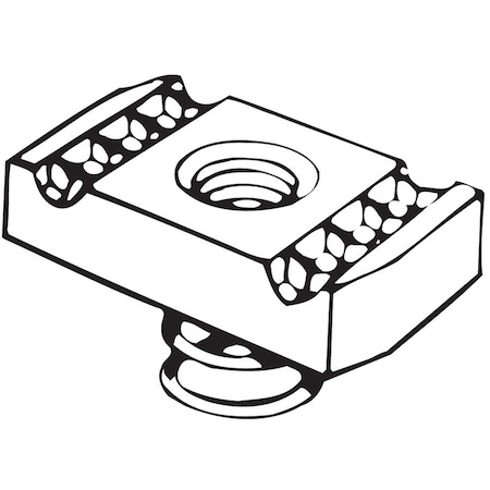 Channel Nut, Short Spring, 3/8