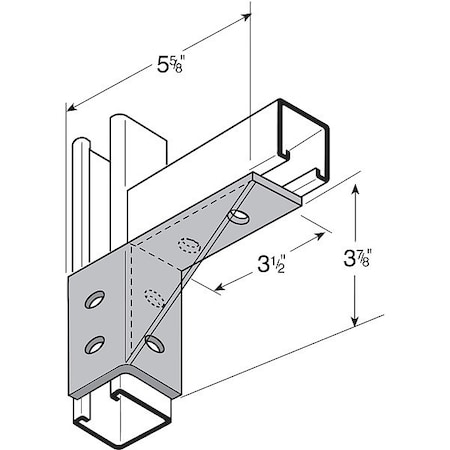 Wing Connector, Steel, Overall L 5 5/8in MPN:FS-5526 E/G