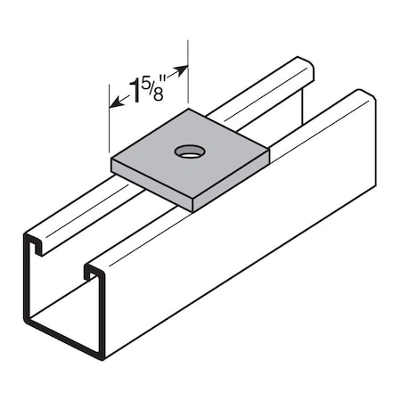 Washer, Flat, Square, 5/8