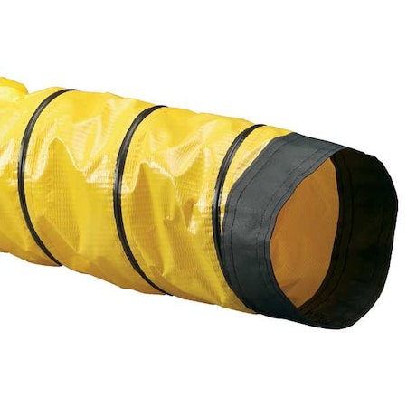 Ducting Hose, 25 ft L, Black/Yellow MPN:4100600025