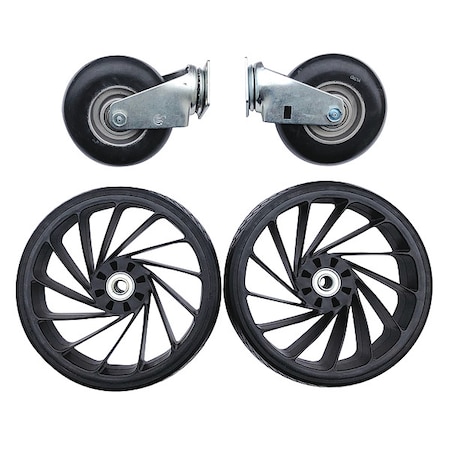 CasterSet, 6in, 10in-Dia, Black, 400lb, 1PK MPN:FC-RTWS