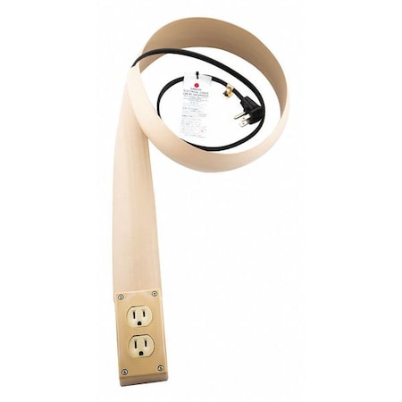 SPT-2 Extension Cord, 16 AWG, Indoor, 16/3, 2 Outlets, 5-15R, Beige, PVC, 5-15P MPN:12' EF3