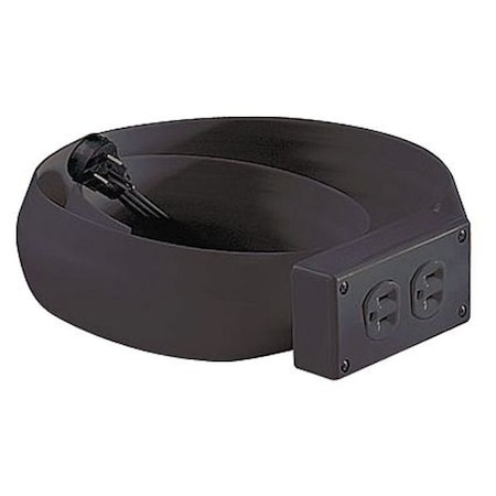SPT-2 Extension Cord, 16 AWG, Indoor, 16/3, 2 Outlets, 5-15R, Black, PVC, 5-15P, 6 ft, 4 ft Covered MPN:4EF3 BLACK
