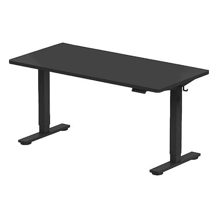 Desk, Electric, Adjustable, Black, 60x24 MPN:E2BR6024B