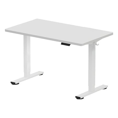 Desk, Electric, Adjustable, White, 48x24 MPN:E2WR4824W