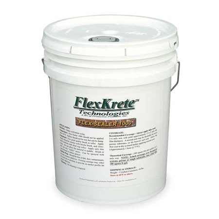 Concrete Sealer, Flex-Sealer 1000 Series, Clear, 5 gal, Pail MPN:FS1000