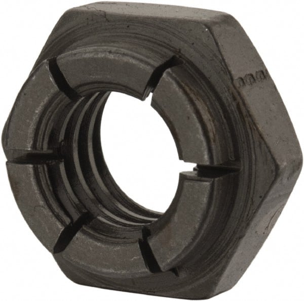 Heavy Hex Lock Nut: Flex Top, 3/8-16, Grade 2 Steel, Bright/Uncoated MPN:20FK-616