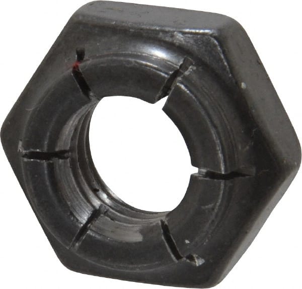 Heavy Hex Lock Nut: Expanding Flex Top, 7/16-14, Grade 2 Steel, Bright/Uncoated MPN:20FK-714