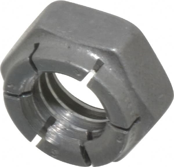 Hex Lock Nut: Flex Top, 3/8-16, Grade 2 Steel, Bright/Uncoated MPN:20FKF-616