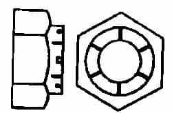 Hex Lock Nut: Expanding Flex Top, 1/2-20, Grade 18-8 Stainless Steel, Bright/Uncoated MPN:50FK-820