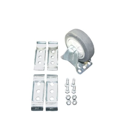 Caster Kit, Rigid, 250 lb Load Capac MPN:W-4PF-KIT
