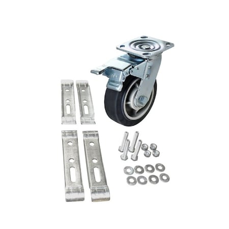 Caster Kit, Swivel, 500 lb Load Capac MPN:W-6PSB-KIT