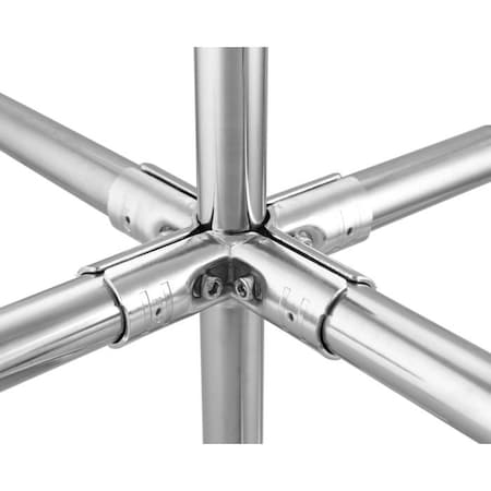 5-WayCrossJointSet, Steel, Slvr, 1-3/8in MPN:HJ-5NP