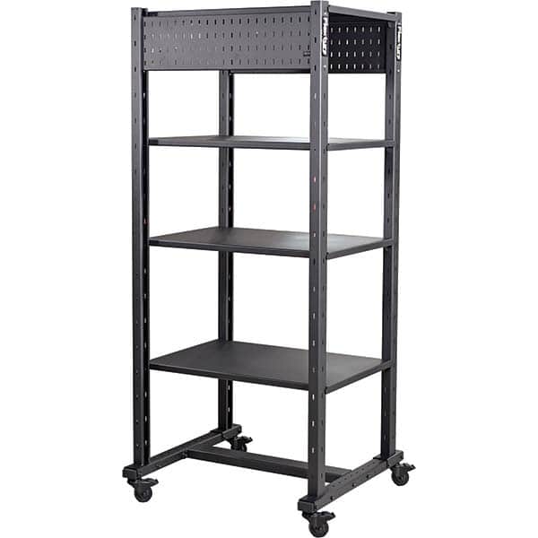 Shelf Utility Cart: Steel, Black MPN:85304400