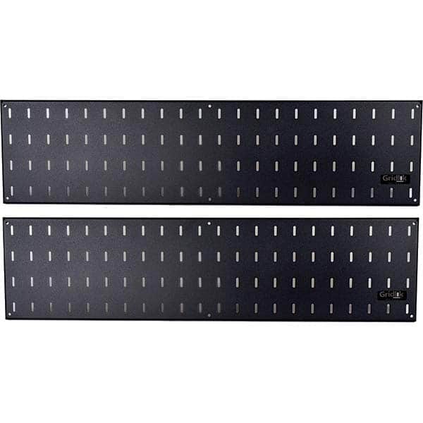Peg Boards, Board Type: Wallmount Gridlok Panel , Number of Panels: 2 , Material: Steel , Color: Black , Contents: (2) 8 x 32 in 14ga Panels  MPN:65358260