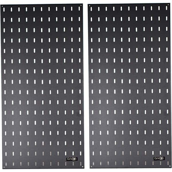 Peg Boards, Board Type: Wallmount Gridlok Panel , Number of Panels: 2 , Material: Steel , Color: Black , Contents: (2) 32 x 16 in 14ga Panels  MPN:65358265