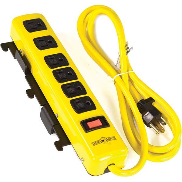 Power Outlet Strips; Amperage: 15 A; Amperage: 15 A; Voltage: 120 V; Protection Type: Standard; Number of Outlets: 6; Number Of Outlets: 6; Mounting Type: Hook Mount; Strip Length: 11.625 in; Cord Length: 6 ft; Voltage: 120 V; MPN:73528760