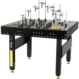 Flextur™ Stationary Nitride Welding Table with 40 Piece Fixturing Kit 48