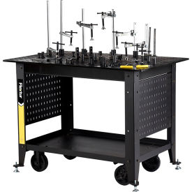 Flextur™ Mobile Nitride Welding Table Cart with 40 Piece Fixture Kit 48