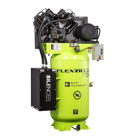 AirComprsr w/Silencer, Station, 5HP, 80Gal, MPN:FXS07V080V3-230