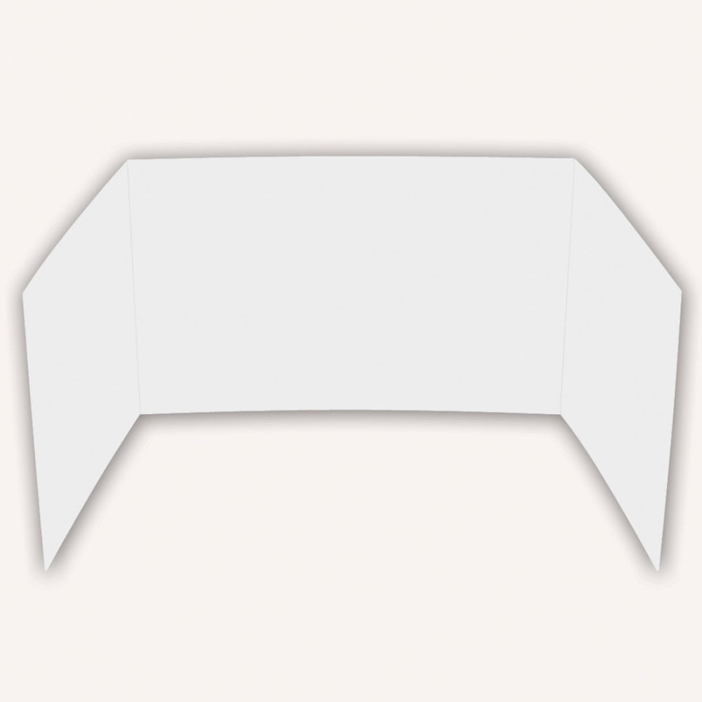 Flipside Products Corrugated Privacy Shield, 18in x 48in, White, Pack Of 24 MPN:FLP61848