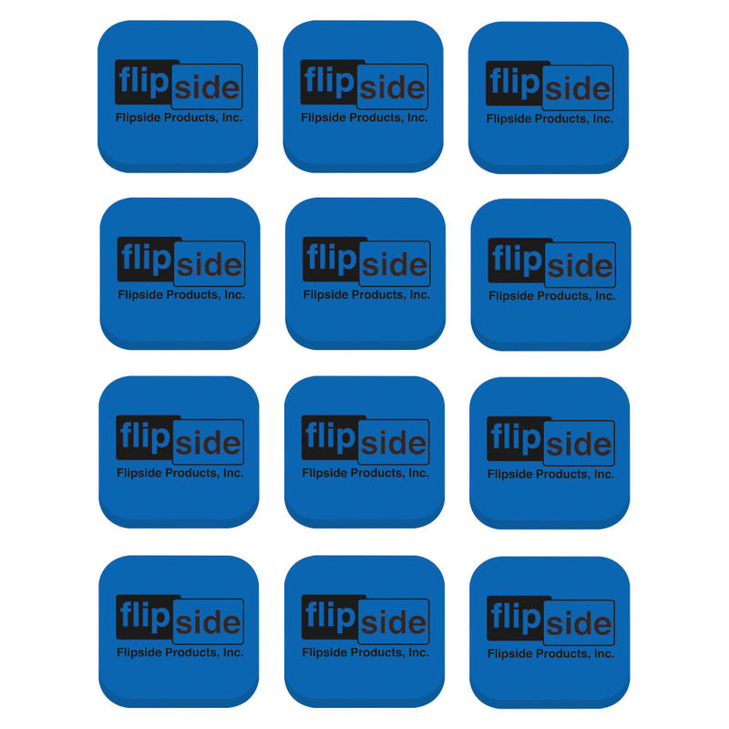 Flipside Magnetic Whiteboard EVA Foam Student Erasers, 1inH x 2inW x 2inD, Blue, Pack Of 12 MPN:35030