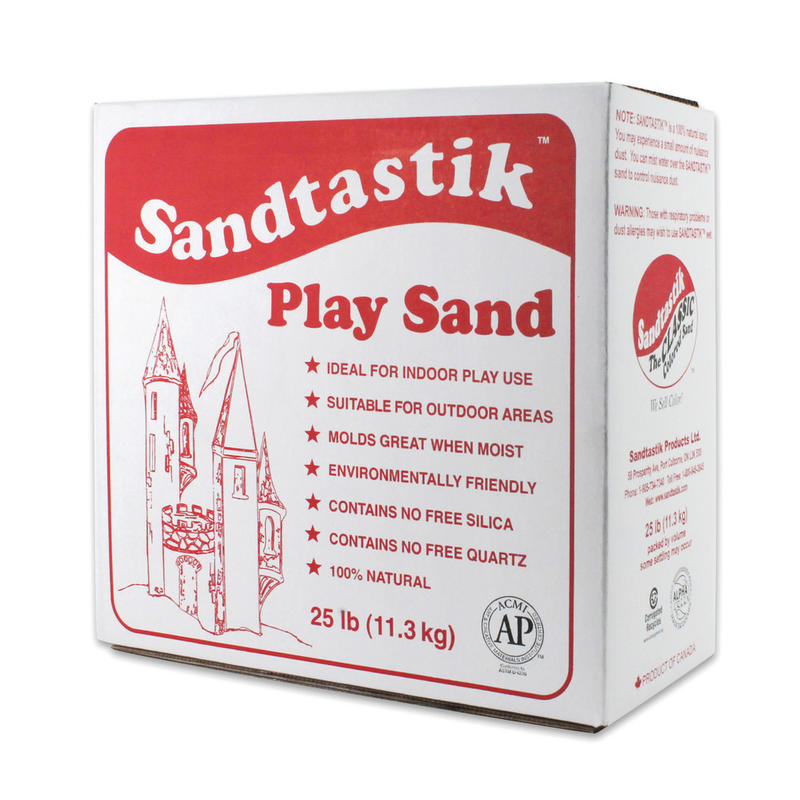 Sandtastik Play Sand, 25 lb, Sparkling White, Pack Of 2 MPN:SND025BN