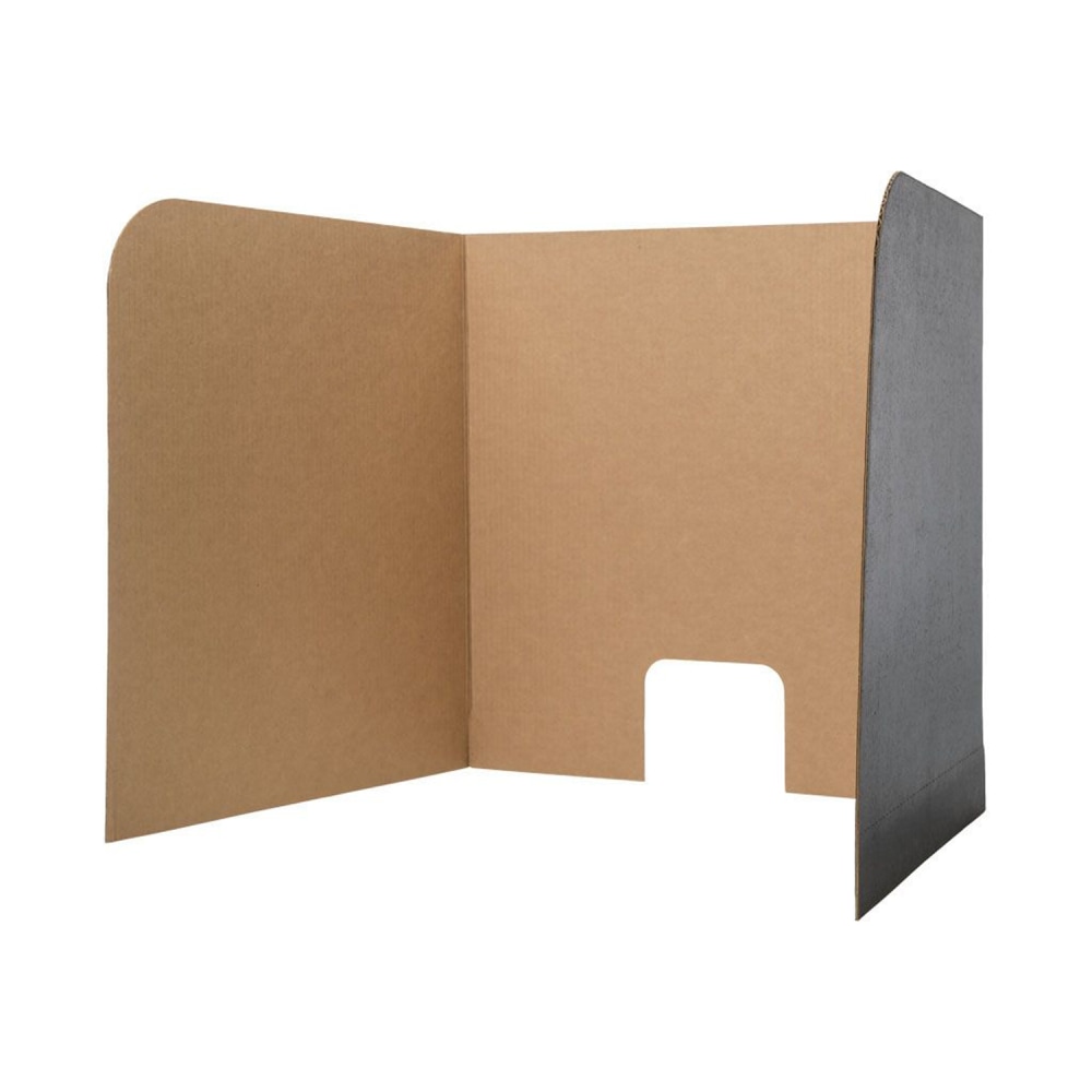 Flipside Products Computer Lab Privacy Screens, Corrugated Cardboard, 70in x 23in, Black, Pack Of 3 Screens MPN:FLP61859