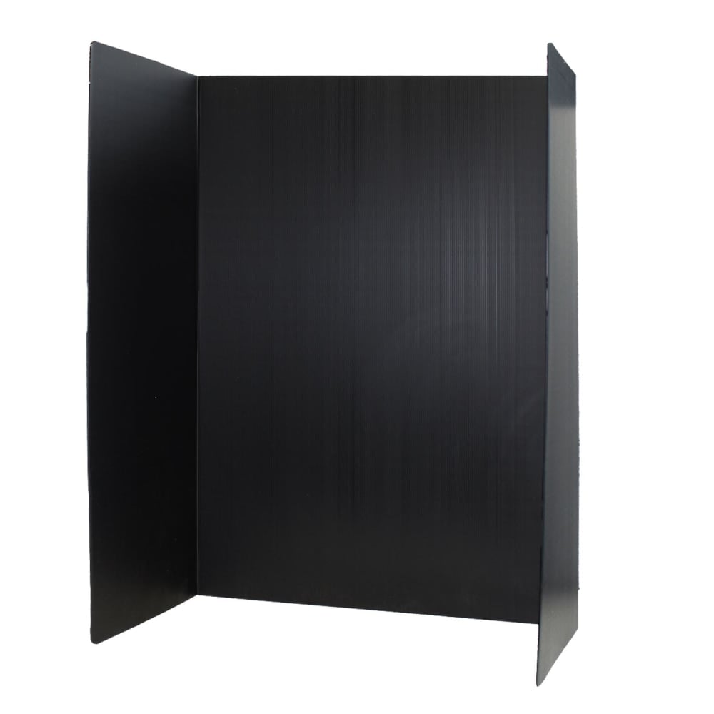 Flipside Premium Project Boards, Corrugated Plastic, 36inH x 48inW x 3/16inD, Black, Pack Of 10 Boards MPN:FLP3007210