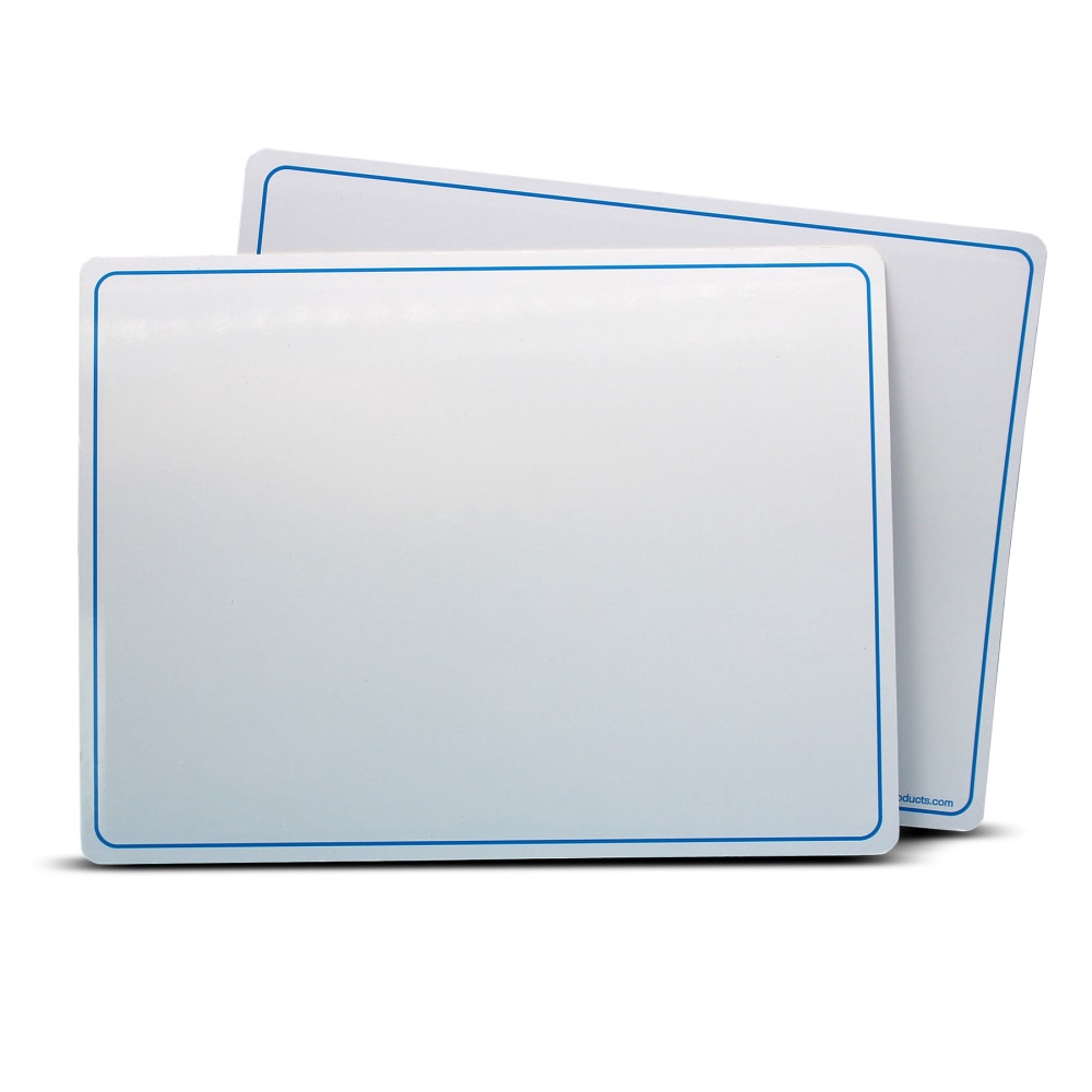 Flipside Products Magnetic Dry-Erase Learning Mats, 2-Sided Plain, 9in x 12in, Pack Of 12 Mats MPN:FLP20077