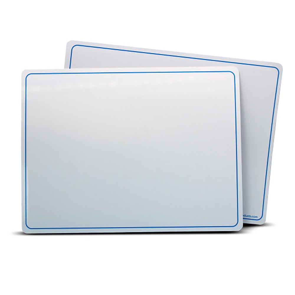 Flipside Products Dry-Erase Learning Mats, 9in x 12in, 2-Sided Plain, Pack Of 24 Mats MPN:FLP20159