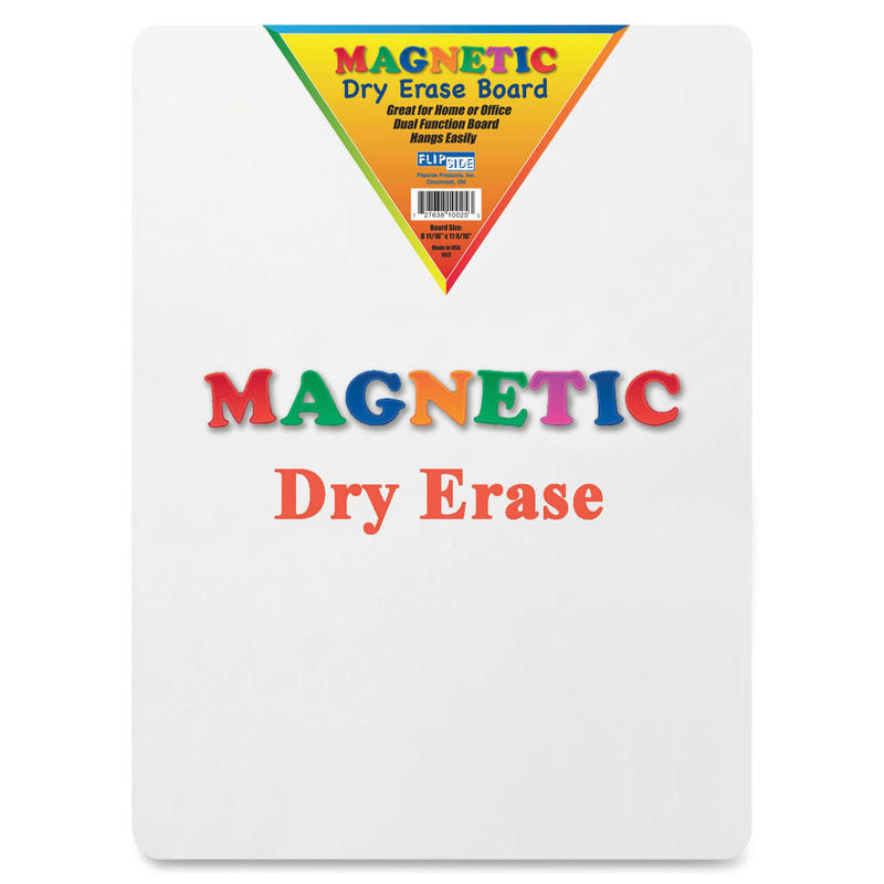 Flipside Magnetic Dry-Erase Board, 9in x 12in, White MPN:10025