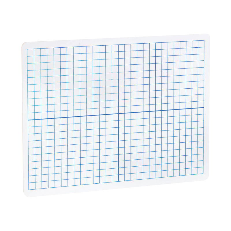 Flipside XY Axis/Plain Dry-Erase Graph Boards, 9in x 12in x 1/8in, White/Blue, Pack Of 12 MPN:11200