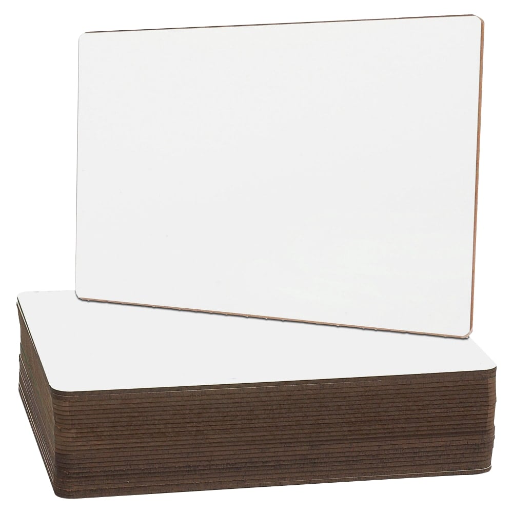 Flipside Nipped Corners Plain Unframed Non-Magnetic Dry-Erase Whiteboards, 9in x 12in, White, Pack Of 24 MPN:24912