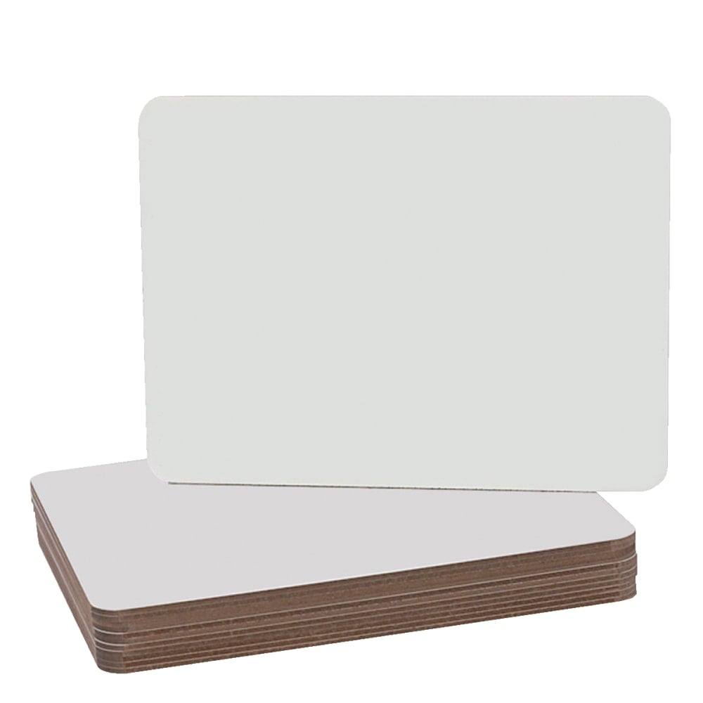 Flipside Non-Magnetic Unframed Dry-Erase Whiteboards, 9 1/2in x 12in, White, Pack Of 12 MPN:FLP10164
