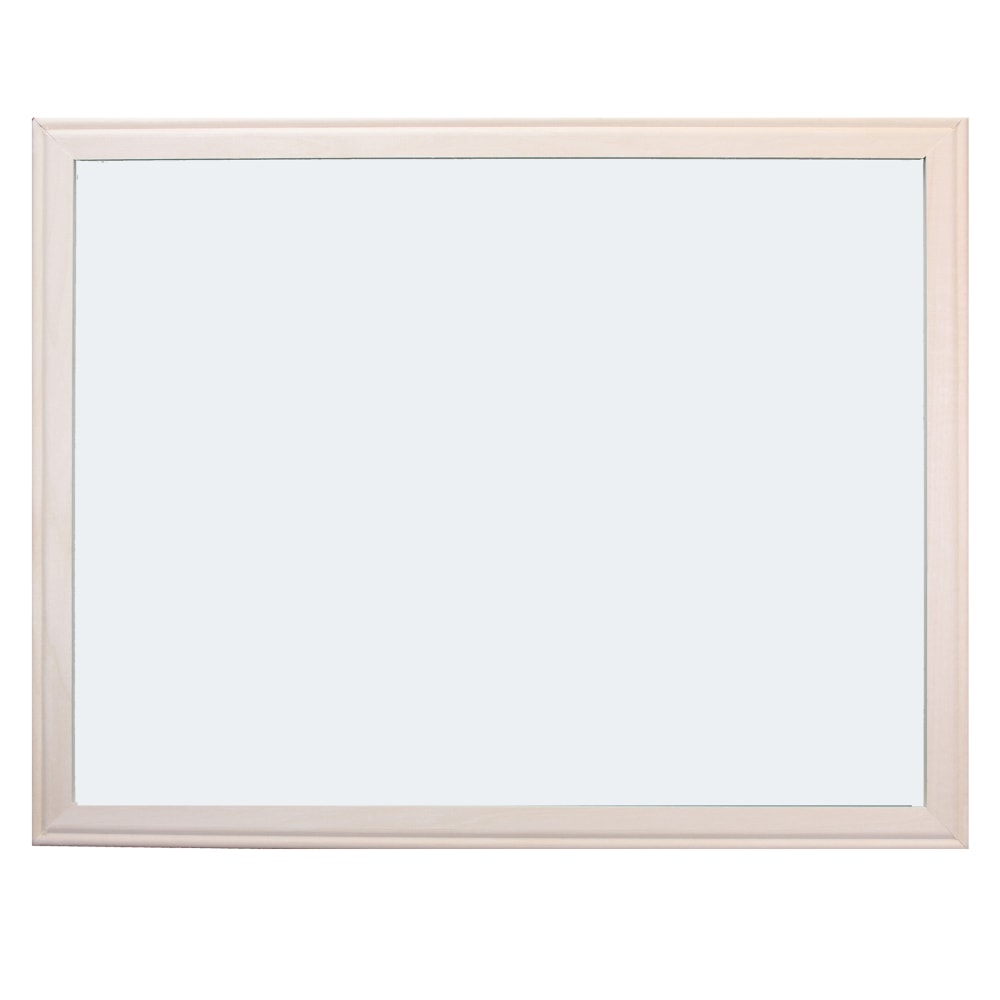 Crestline Products Dry-Erase Whiteboard, Plastic, 36in x 48in, Brown Wood Frame MPN:FLP17640