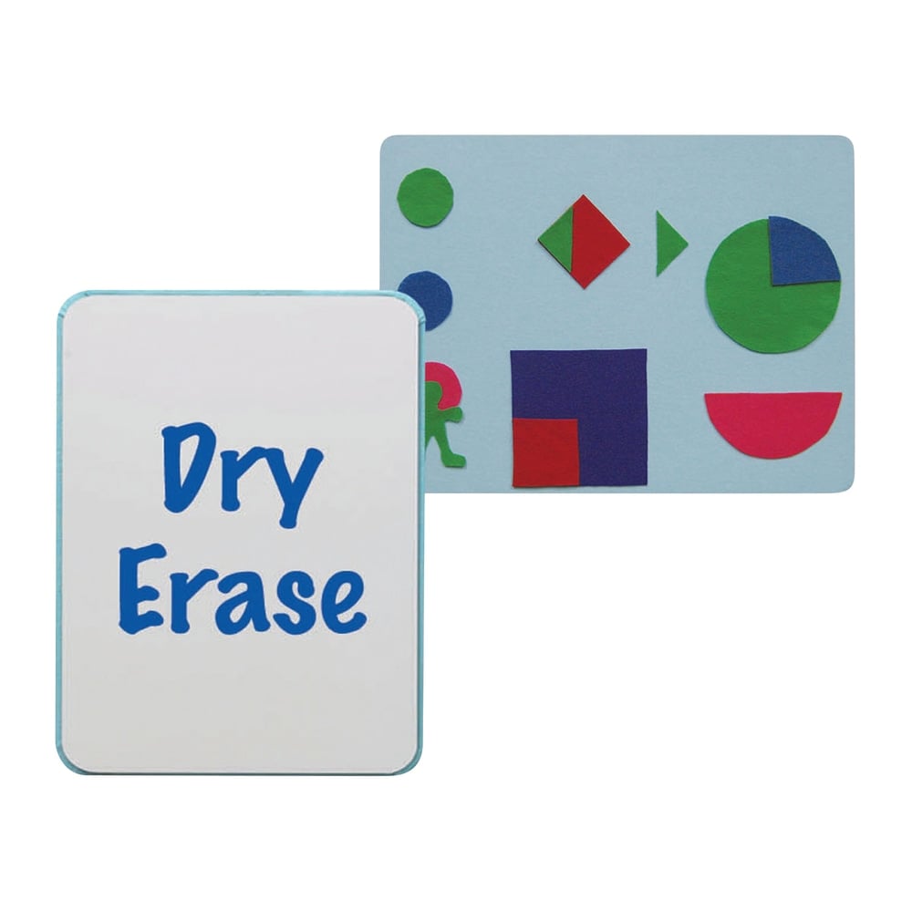 Flipside Combination Flannel/Non-Magnetic Dry-Erase Whiteboard Bulletin Board, 24in x 36in, Blue/White MPN:FLP30055