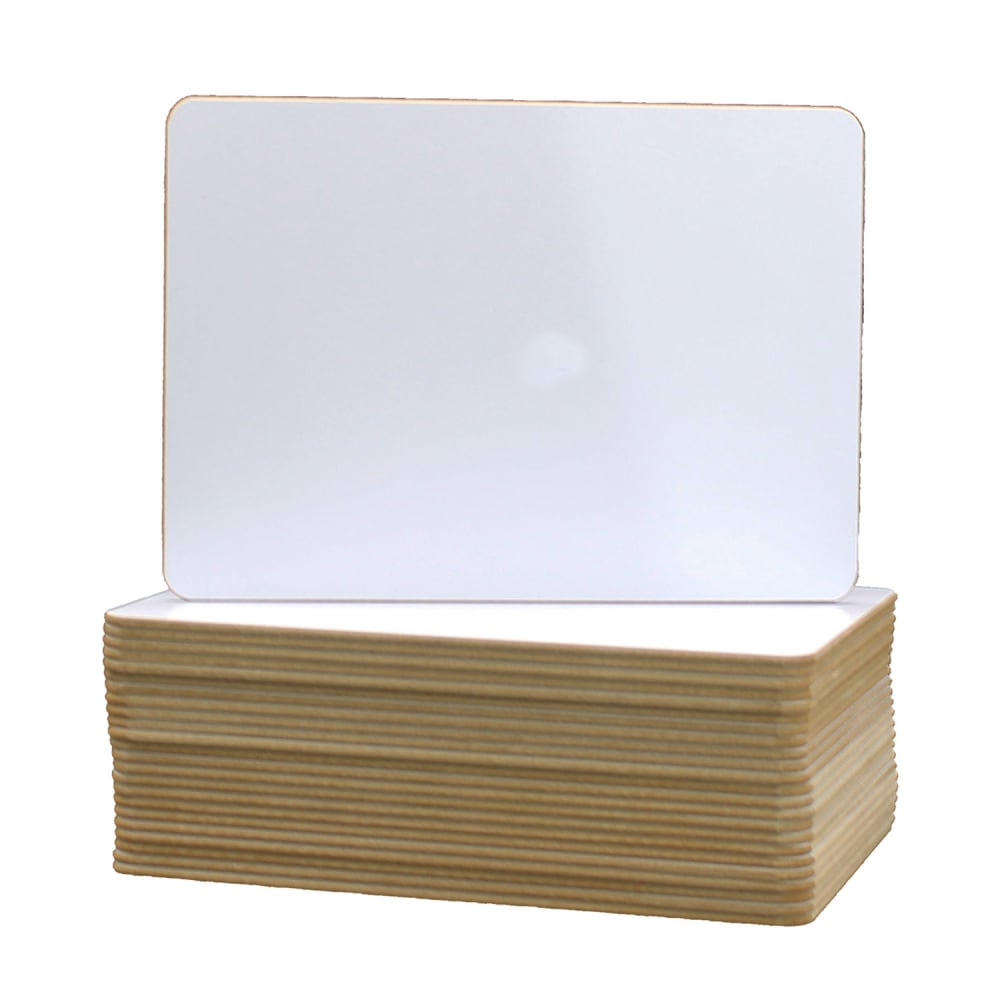 Flipside Products Non-Magnetic Two-Sided Dry-Erase Boards, 6in x 9in, White, Pack Of 24 Boards MPN:FLP45454