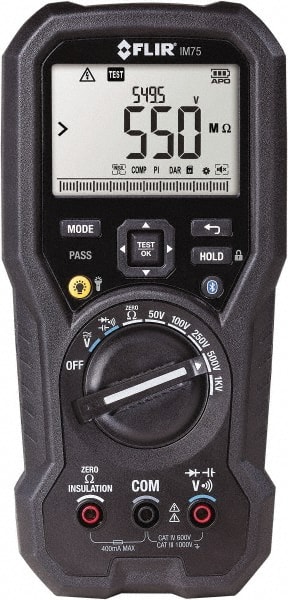 Digital LCD Display, 4,000 Megohm Electrical Insulation Resistance Tester & Megohmmeter MPN:IM75