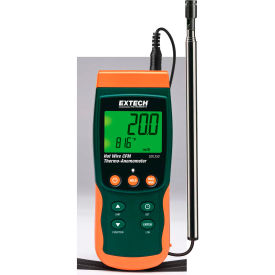 Extech SDL350 Hot Wire CFM Thermo-Anemometer/Datalogger Green/Orange Probe Sensor 7.2