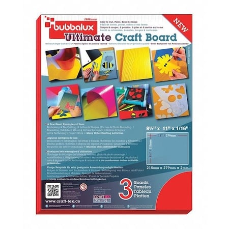 CraftTex Red Pack of 6 Bubbalux - Letter Size MPN:FPBU118RD2