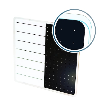 Board and wall fixing, 14 in, Tempered Glass Frame, White MPN:FCVGM1414WP