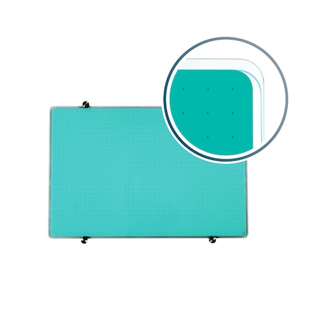 Board and wall fixing, 40 in, Tempered Glass Frame, Teal MPN:FCVGM3040TG